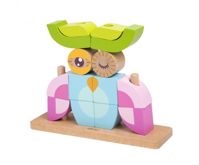 Fa puzzle - Bagoly építőjáték