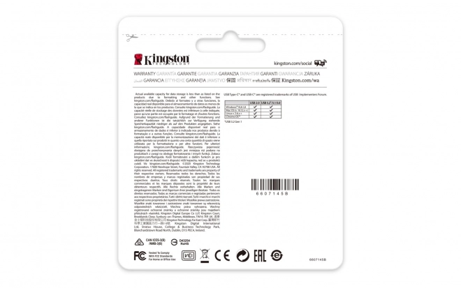 Kingston DataTraveler 70 64GB USB-C Pendrive