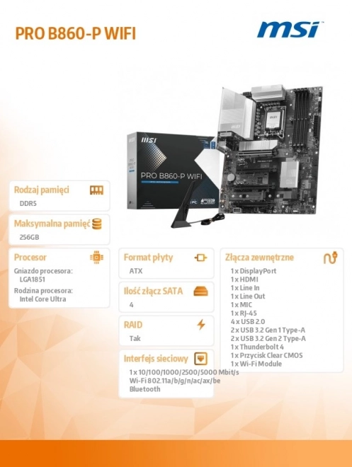 Alaplap PRO B860-P WIFI