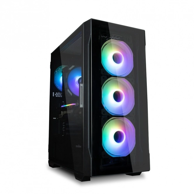 Fekete RGB ATX Mid Tower számítógépház