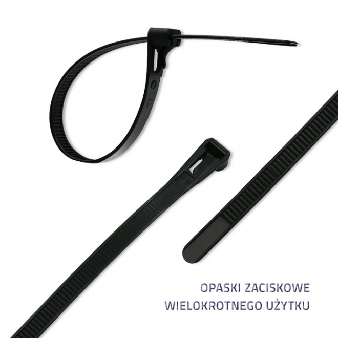 Többször használatos kötegelő 7,2x350 mm fekete UV-álló