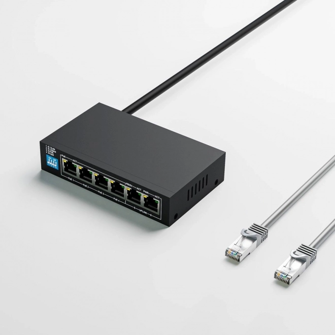 Extralink Krios PoE 6 portos gigabites switch kamerarendszerekhez