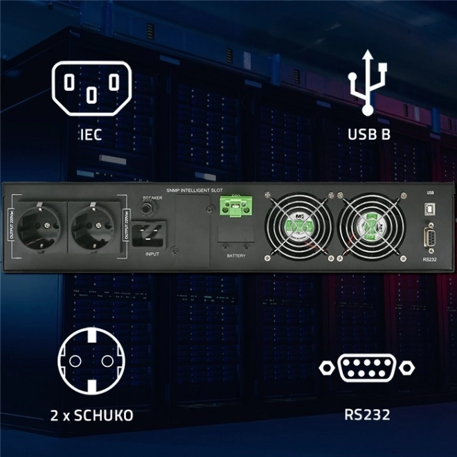 Qoltec Rack UPS 2kVA Online