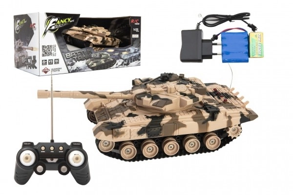 RC tank hanggal és újratölthető akkumulátorral