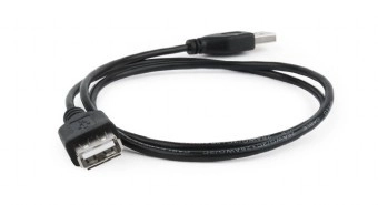 Usb 2.0 kábel hosszabbító, 0,75 m, fekete