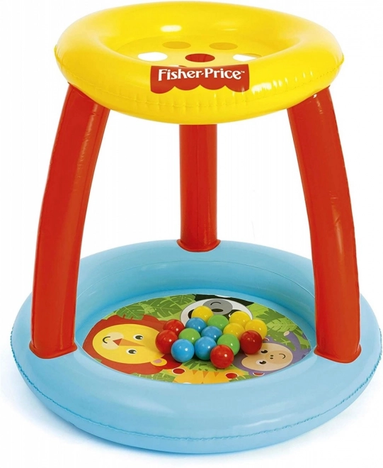 Fisher Price bölcső tetővel és labdákkal Animal Friends 89 x 89 x 84 cm