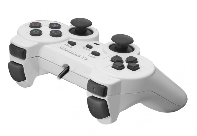 Gamepad PS3/PC USB Trooper fehér/fekete