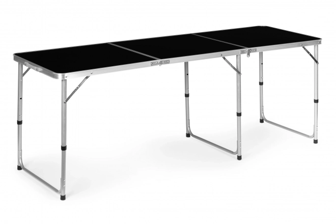 Összecsukható kempingasztal fekete lap 180 x 60 cm