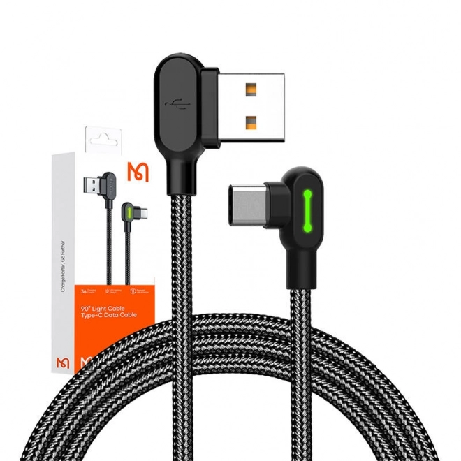 Usb-C vezeték Mcdodo LED-es kialakítással, 1,8 m, fekete