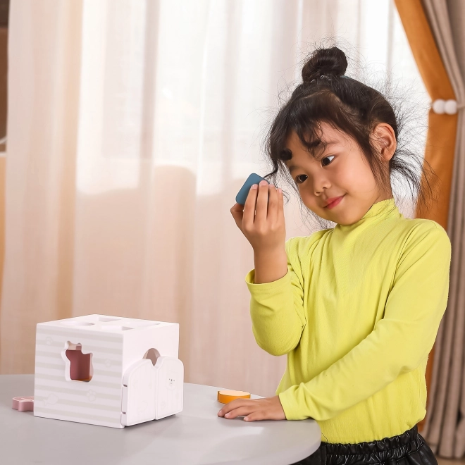 Polarb montessori oktatási formaválogató csörgő kockák