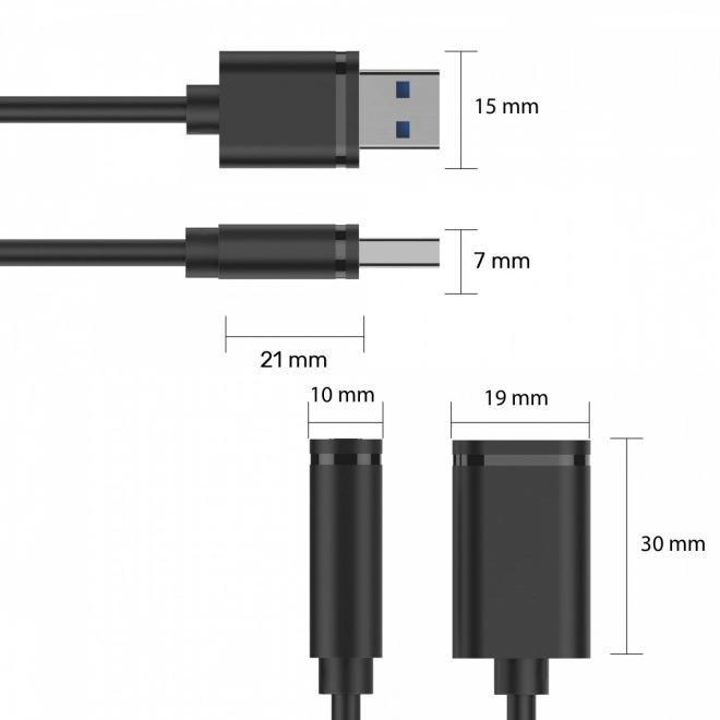 Usb hosszabbító 2.0 0,5m