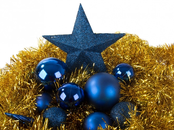 Karácsonyi díszek kék csillogó csillag