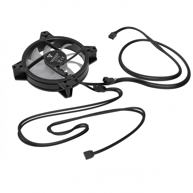 Argb reverzibilis ventilátor 120x120x25 fekete