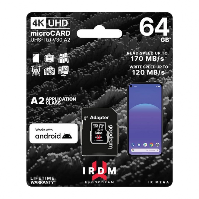 Goodram IRDM MicroSDXC 64 GB memóriakártya