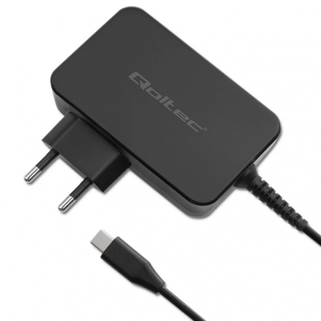 Qoltec Gan Power Pro fekete USB-C töltő