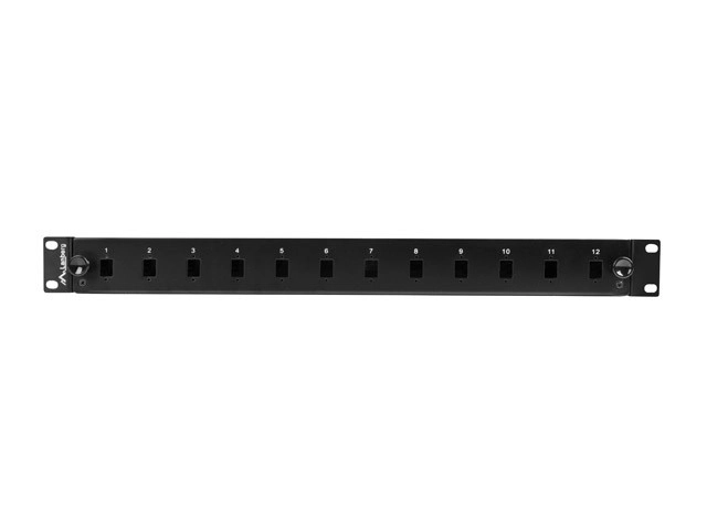 Kihúzható 19 hüvelykes 1U száloptikai patch panel SC/LC csatlakozókkal és tartozékokkal fekete