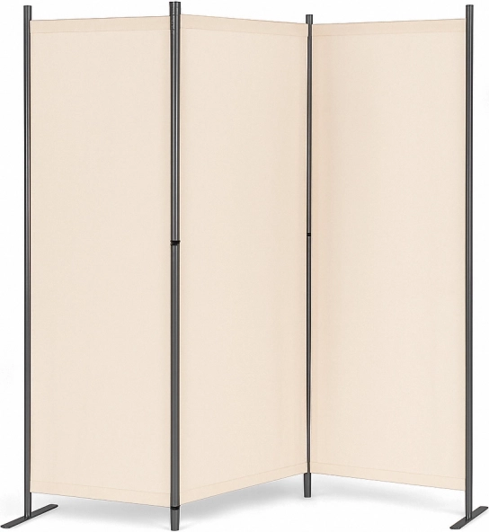 Összecsukható kerti és szobai paraván 3 panel 167x164 cm Bézs MultiGarden
