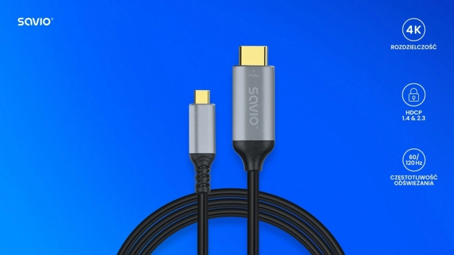 Usb-c hdmi kábel 3m Savio