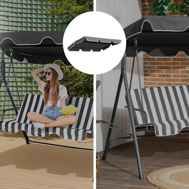 Vízálló kerti hinta tető 200x120 cm szürke ModernHome