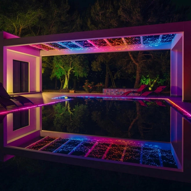 Intelligens karácsonyi fényfüzér 400 LED RGB 32m