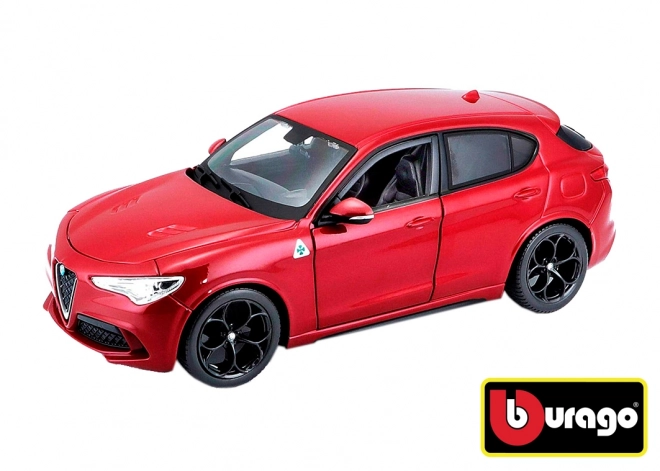 alfa romeo stelvio piros modellautó 1:24 Bburago