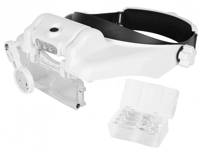 Szemüveg fényszóróval, 3 LED-es lencsékkel, 13x