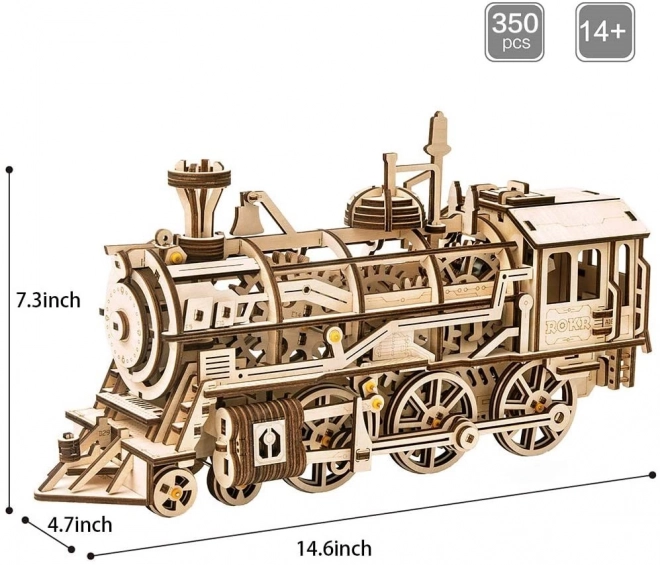 Rokr 3D fa puzzle vonatmodell