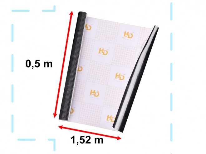 Fekete 5D karbon fólia 1,52x18m