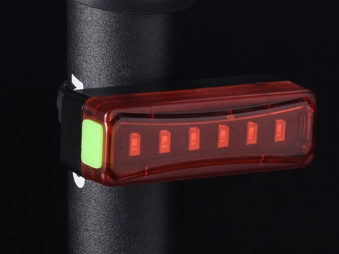 Kerékpár első és hátsó LED lámpa készlet USB