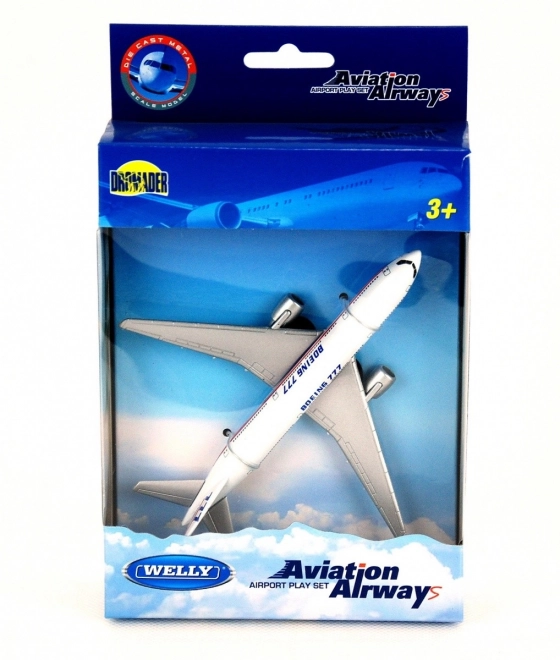 Boeing 777 repülőgép modell Welly