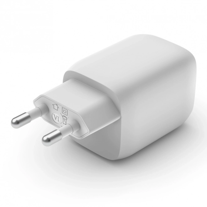 Dupla USB-C GaN fali töltő PPS 65 W fehér