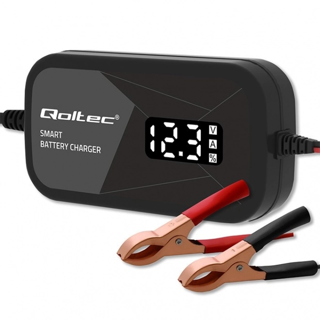 Intelligens 12V 2A akkumulátor töltő AGM GEL-hez LCD kijelzővel
