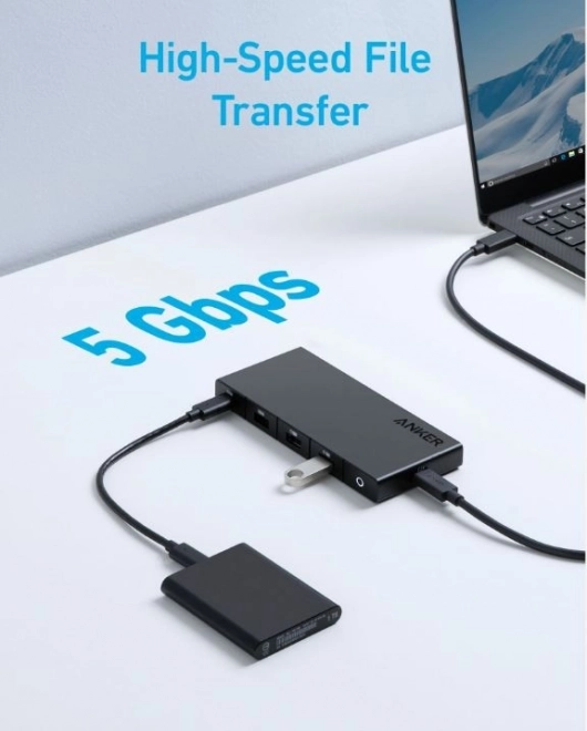 Usb-c Duo Kijelző Hub 10 az 1-ben 2x 4K HDMI fekete