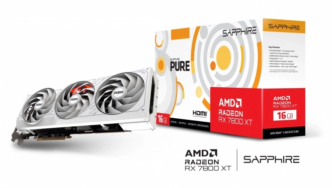 Radeon RX 7800 XT grafikus kártya PURE GAMING OC 16GB