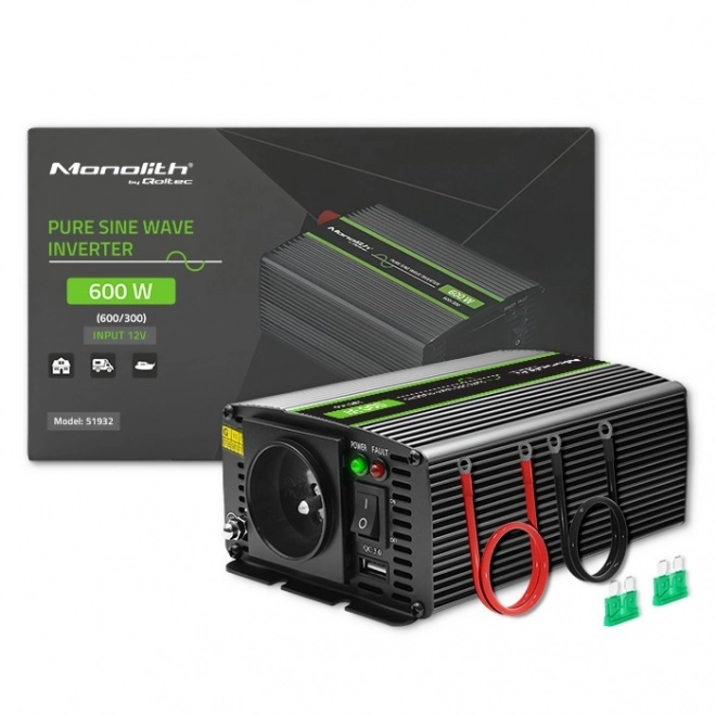 Qoltec Tiszta Színusz 300W/600W Feszültségátalakító