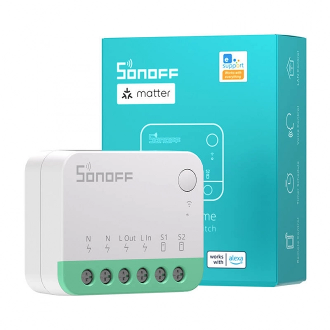 intelligens Sonoff MINIR4M WiFi kapcsoló Matter kompatibilitással