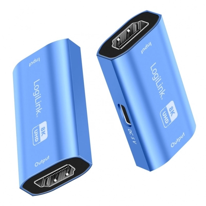 HDMI 8K/60HZ HDCP2.3, kék alumínium jelerősítő