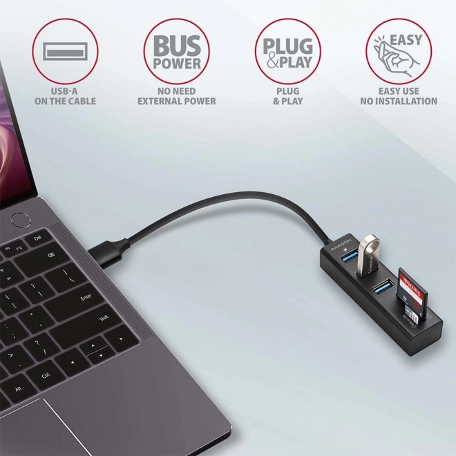 Axagon univerzális USB hub és kártyaolvasó