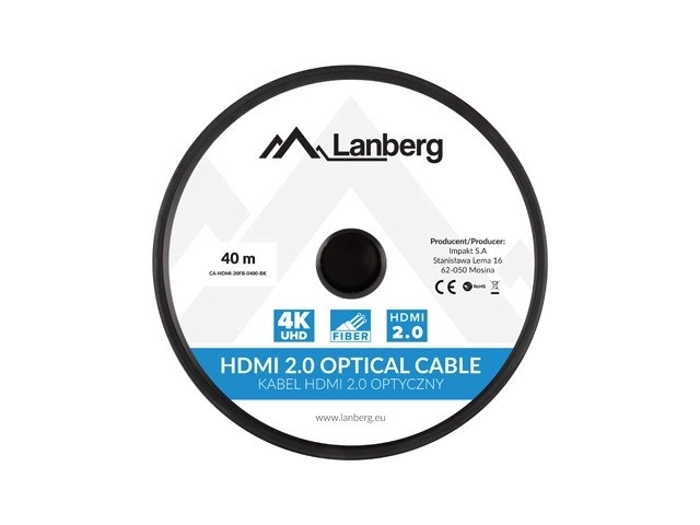 Lanberg HDMI 4K optikai kábel 40m