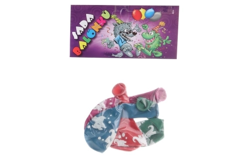 Kerek, felfújható dinoszaurusz mintás lufik – 4 db-os készlet