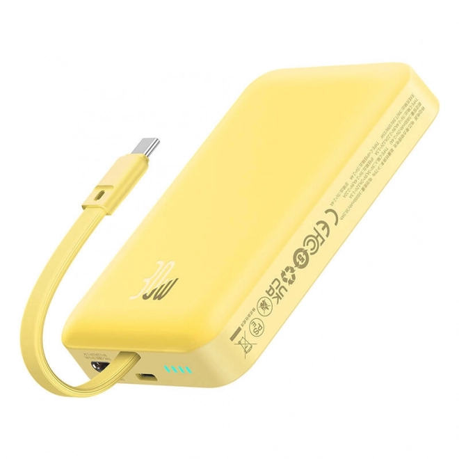 Baseus mágneses mini power bank 10000mAh 30W MagSafe sárga