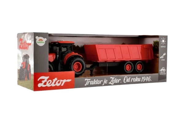 Zetor traktor utánfutóval