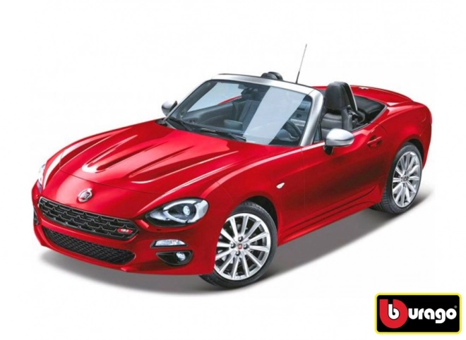 Fiat 124 Spider piros fém modell 1:24