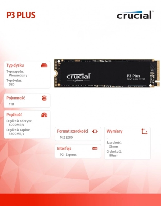 Crucial P3 Plus 1 TB NVMe SSD