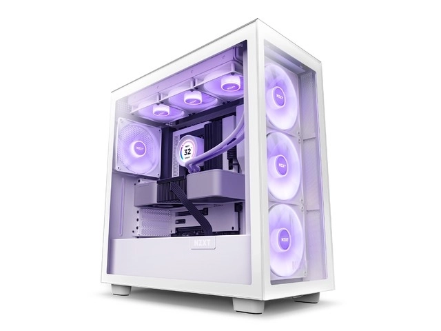 Fehér RGB színes játék számítógépház