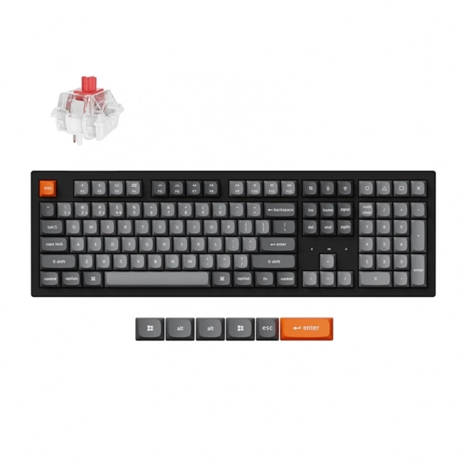 Vezetéknélküli billentyűzet Keychron K10 Max RGB piros kapcsoló