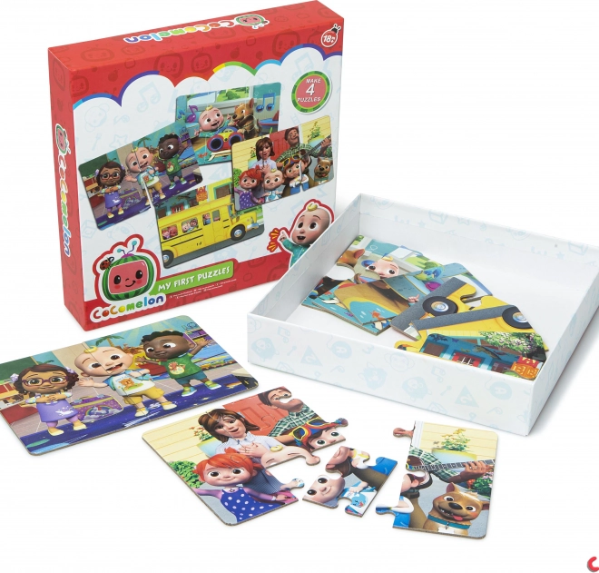 CoComelon gyerek puzzle – 4 kép, egyenként 6 darabbal