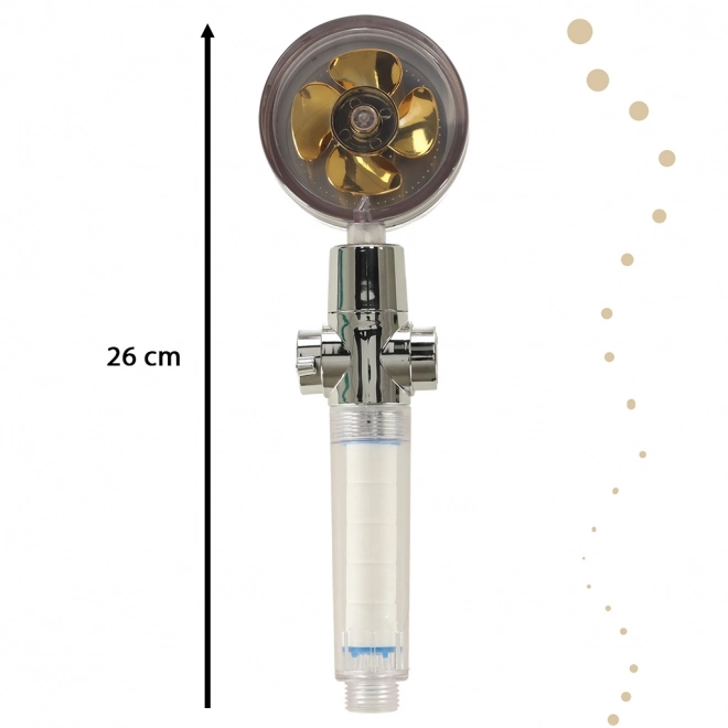 Zuhanyfej turbina ventilátorral – Arany
