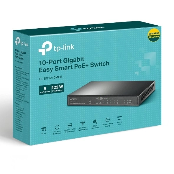 Okos 8 portos PoE+ hálózati switch