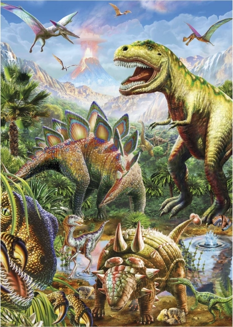 Világító dinoszauruszok világa puzzle 100 XL darab